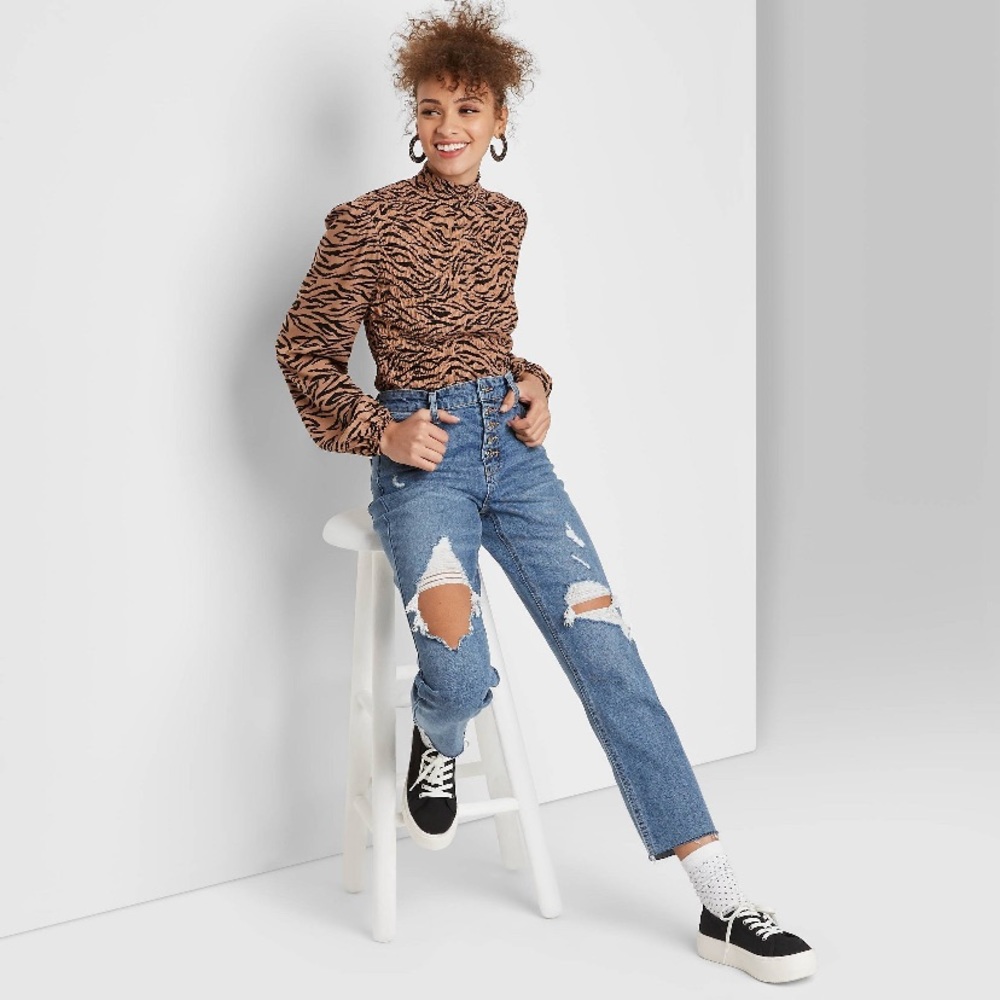 Wild Fable High Rise Ankle Straight Jeans